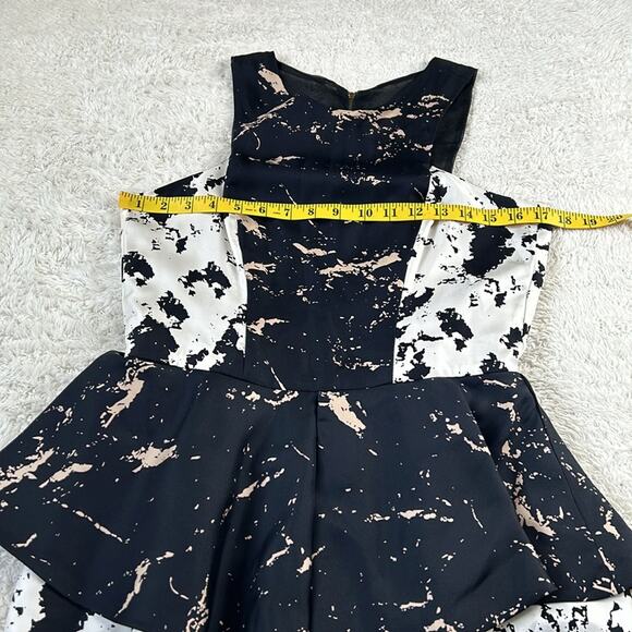 Alejandra de Coss for Inspirare Miss marble peplum sheath cocktail party dress 8 - Picture 7 of 13